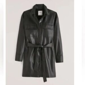 Abercrombie faux leather dress with belt